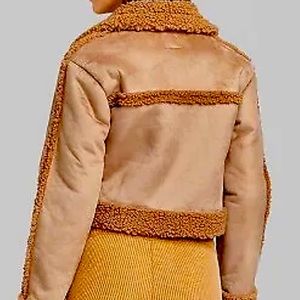 Faux shearling jacket.